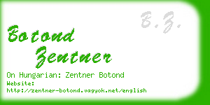 botond zentner business card